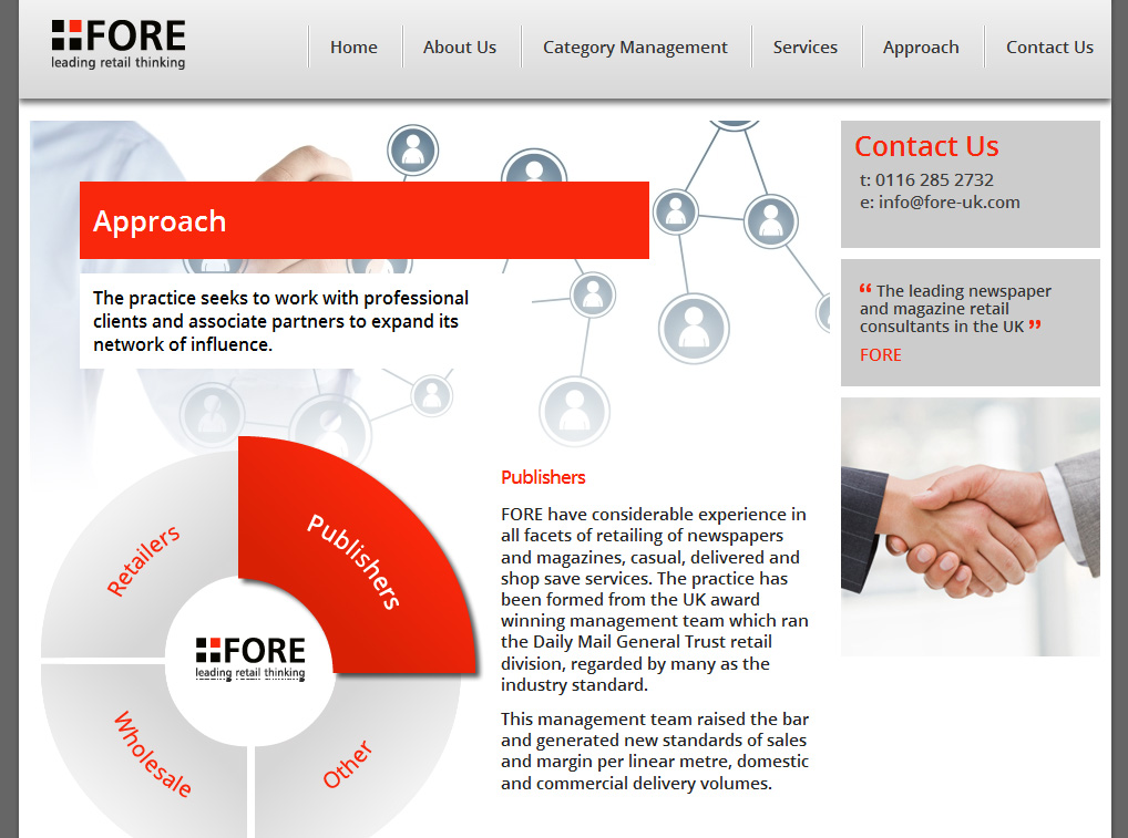 retail consultancy website design