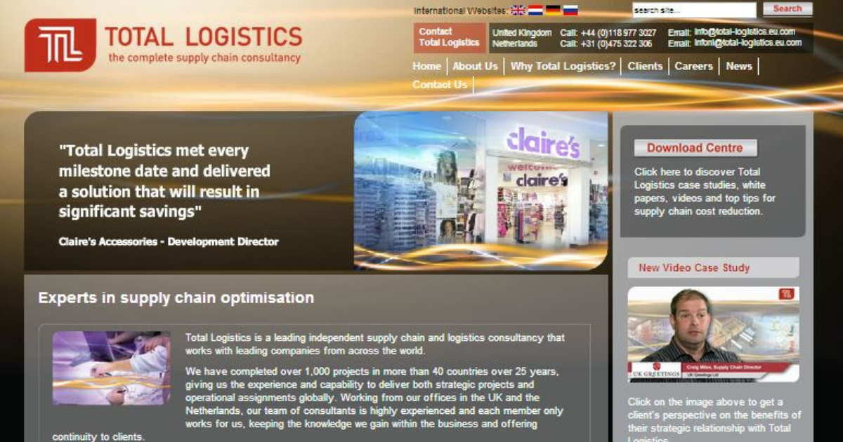 Web Development for Total Logistics