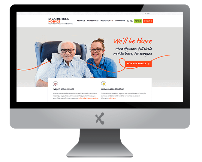 St Catherine's Hospice website designed and built by ExtraDigital