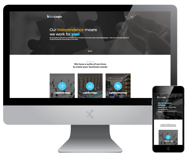 BoxLogic WordPress website design from the original project