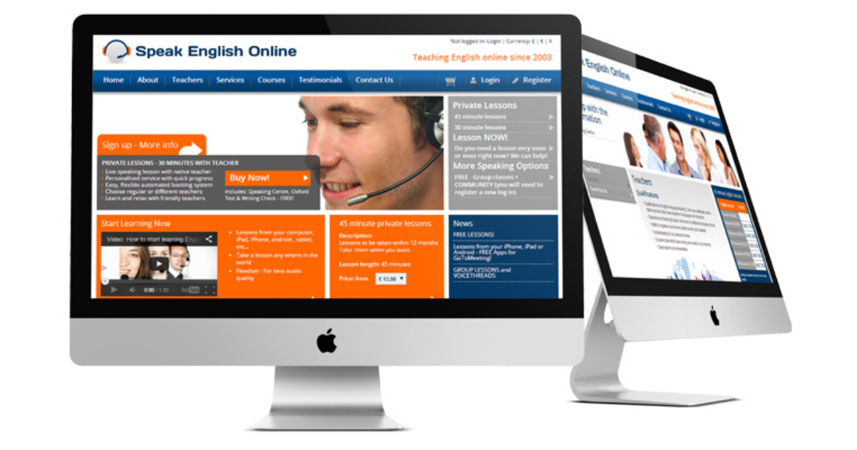 Website Design for Speak English Online