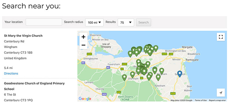 Canterbury Food Bank Map Functionality