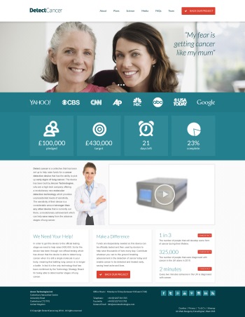 Detect Cancer Website Design