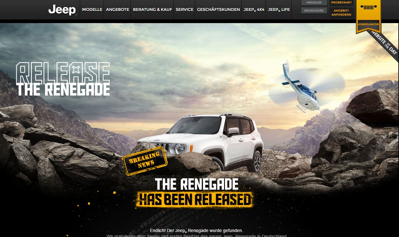 Jeep German Website Design