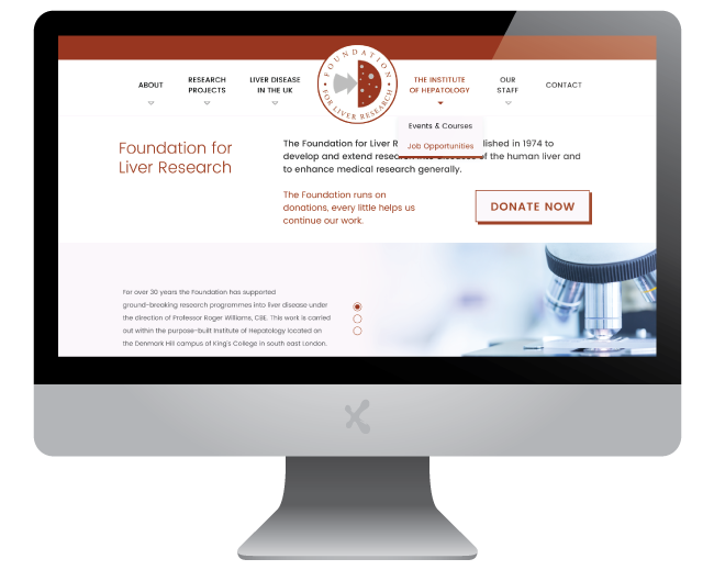 The Foundation for Liver Research - Design & Build