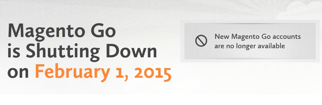 Magento Go shutting down