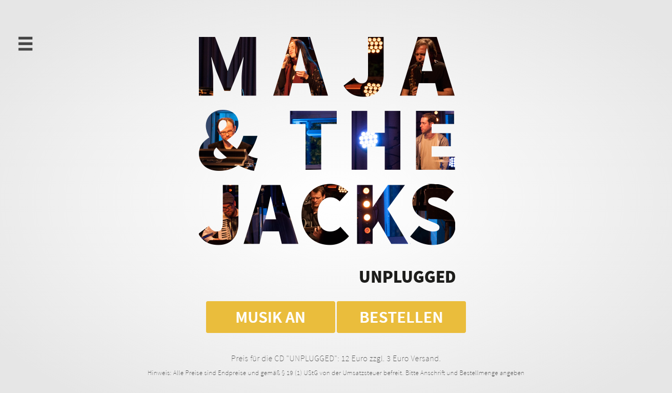 Maja and the Jacks German Website Designs