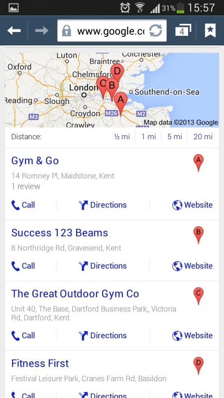 mobile search maps