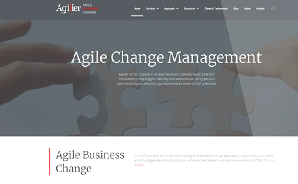 Agilier website by ExtraDigital