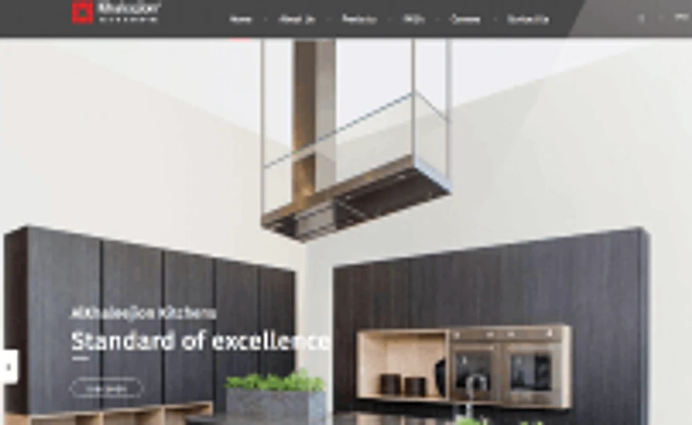 Al Khaleejion Kitchens website on desktop