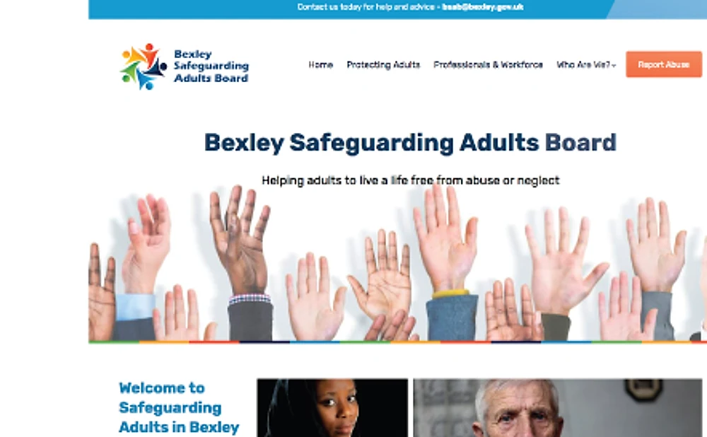 Bexley Safeguarding Adults Board website on desktop