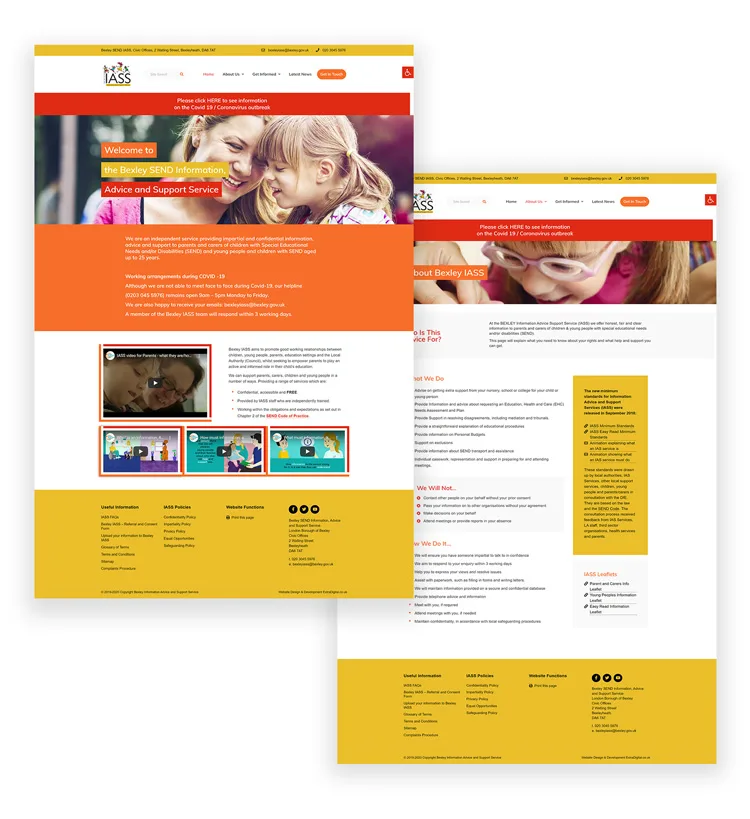 Bexley IASS website, full length