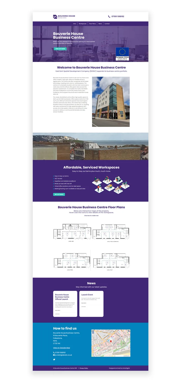 Bouverie House website, full length