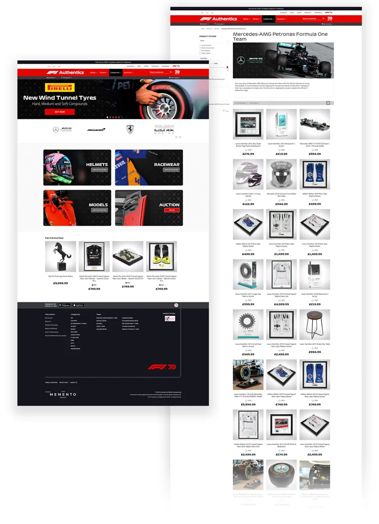 F1 Authentics shop, full length