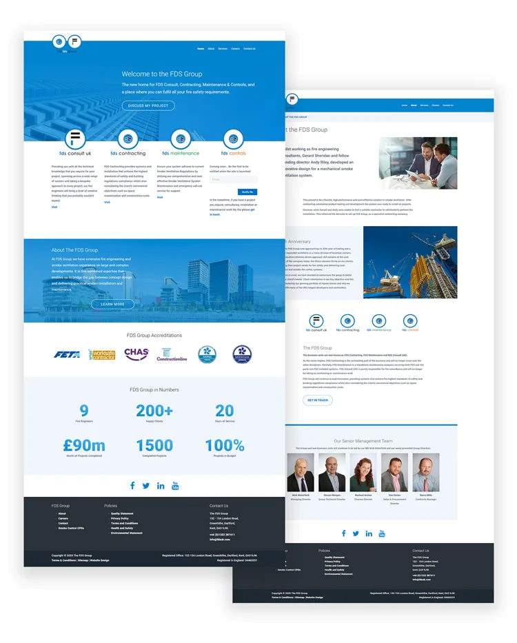 The FDS Group website, full length