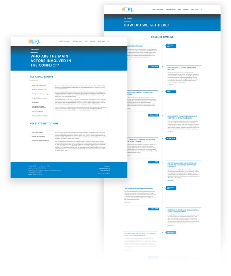 Lawyers for Justice in Libya website, full length