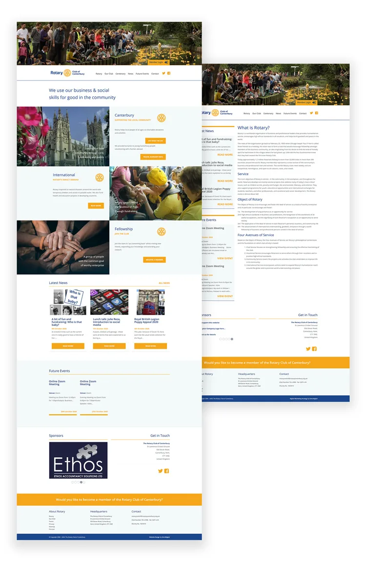 The Rotary Club of Canterbury website, full length