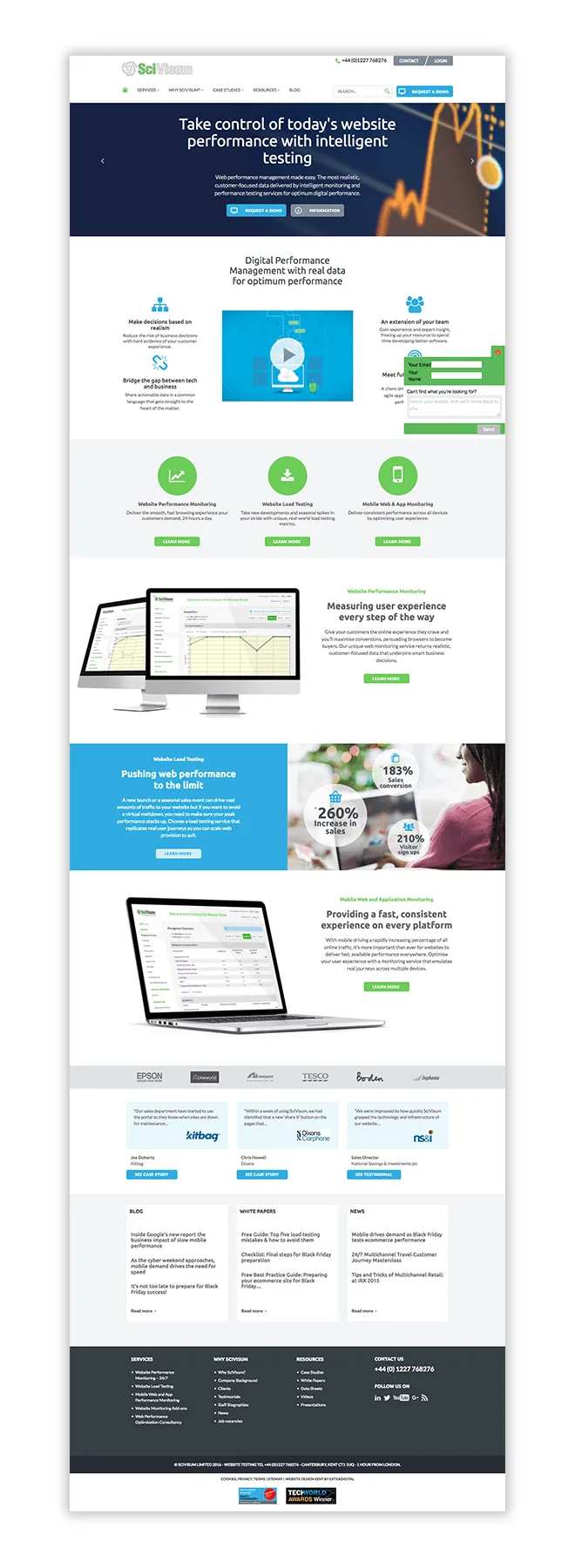 SciVisum website, full length