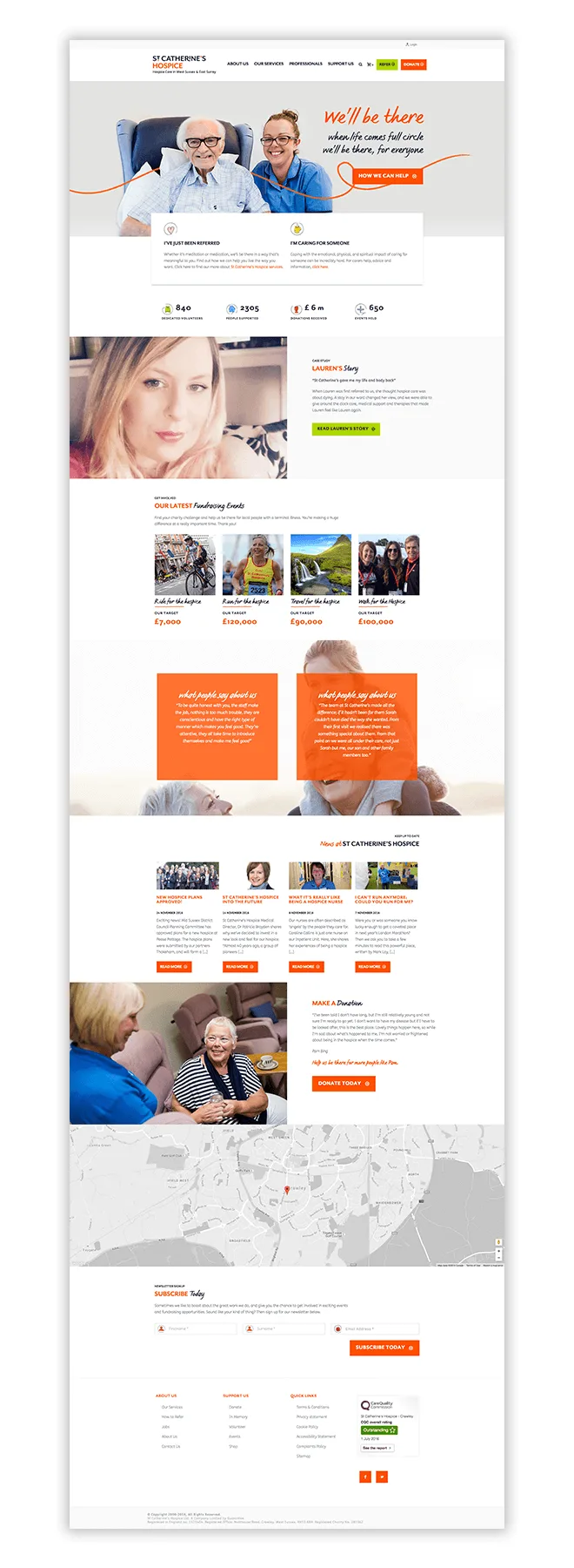 St Catherine's Hospice website, full length