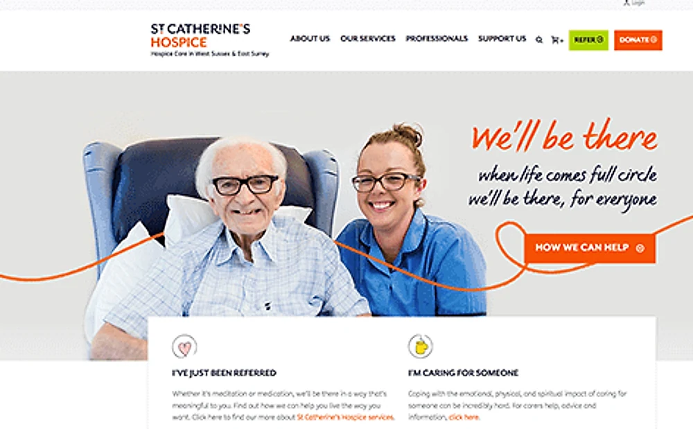 St Catherine's Hospice website by ExtraDigital