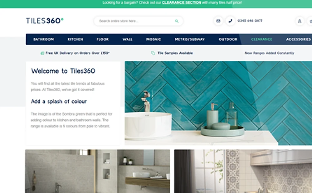 Tiles360 website by ExtraDigital
