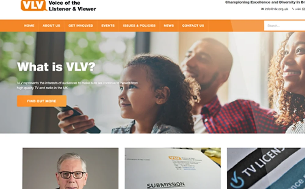 VLV website on desktop