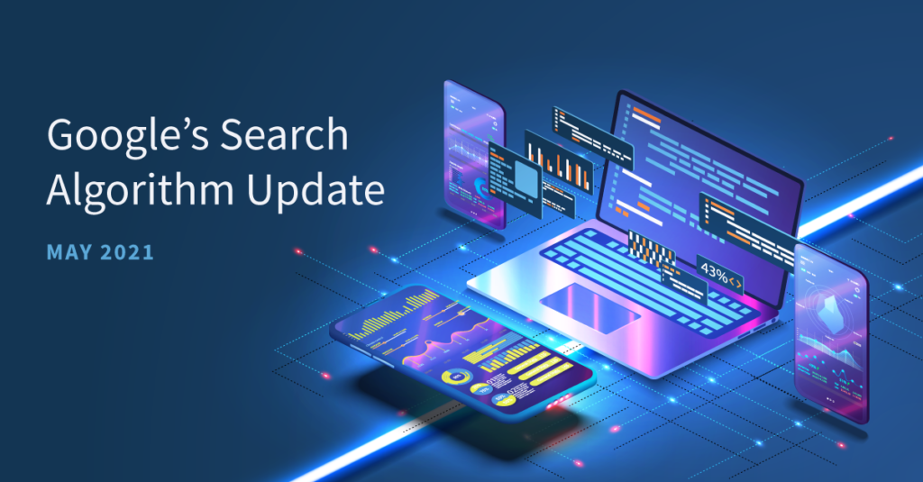 Search algorithm update concept with digital interface