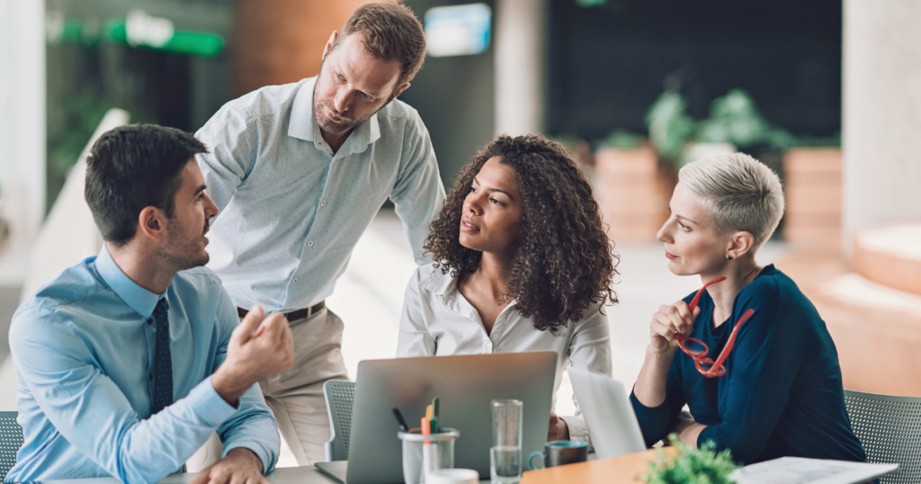 Team planning marketing strategy