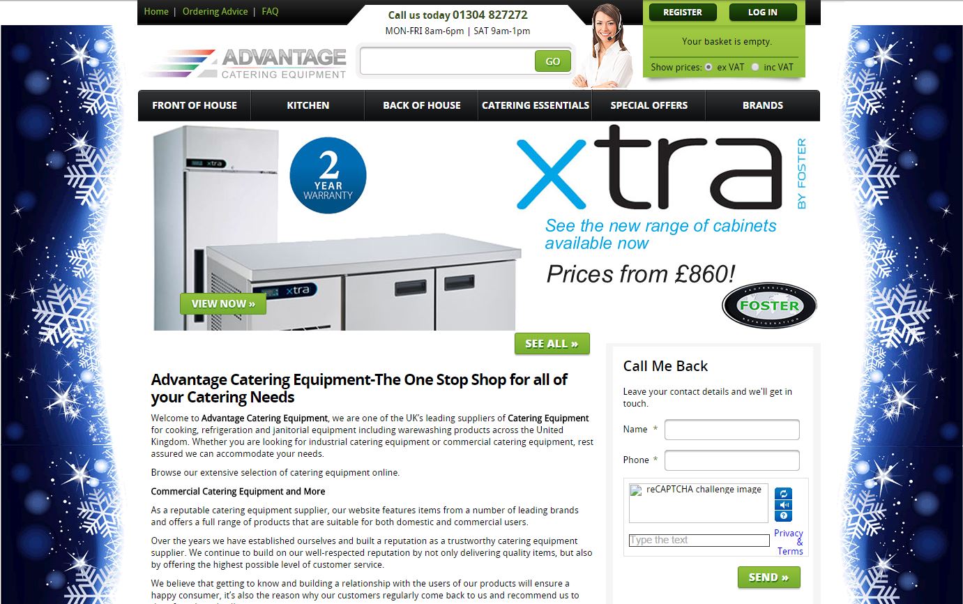 Responsive Design for Catering Equipment Company